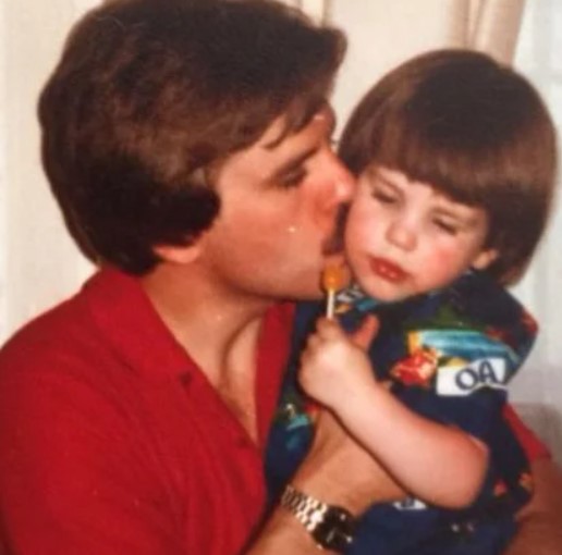 G. Robert Evans III With Son Chris Evans, Childhood Picture